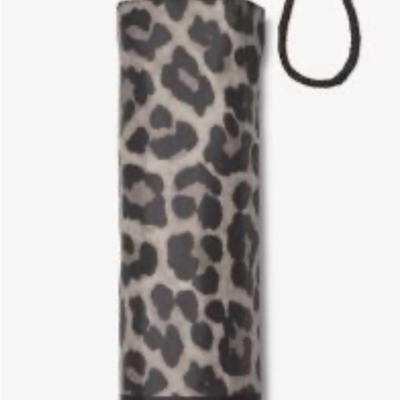 Michael Kors Leopard Print Umbrella - Black and Gray NWT $98 on tag - Picture 2 of 5